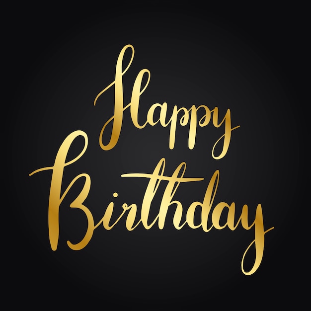 Feliz cumpleaños tipografía estilo vector