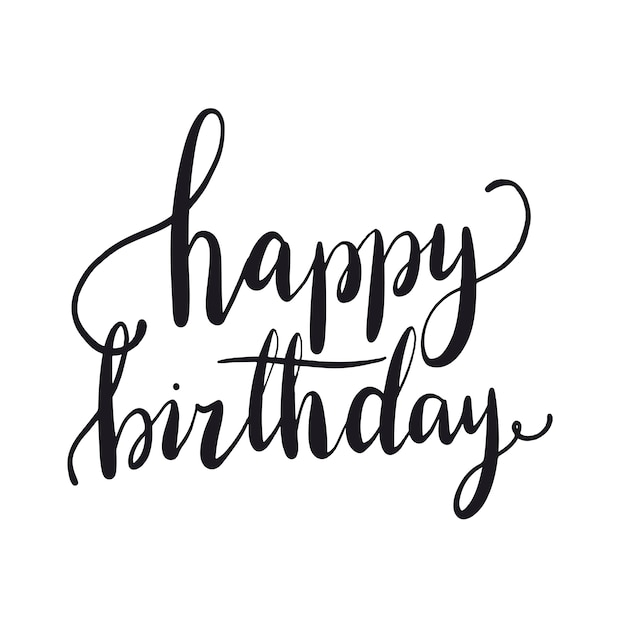 Feliz cumpleaños tipografía estilo vector