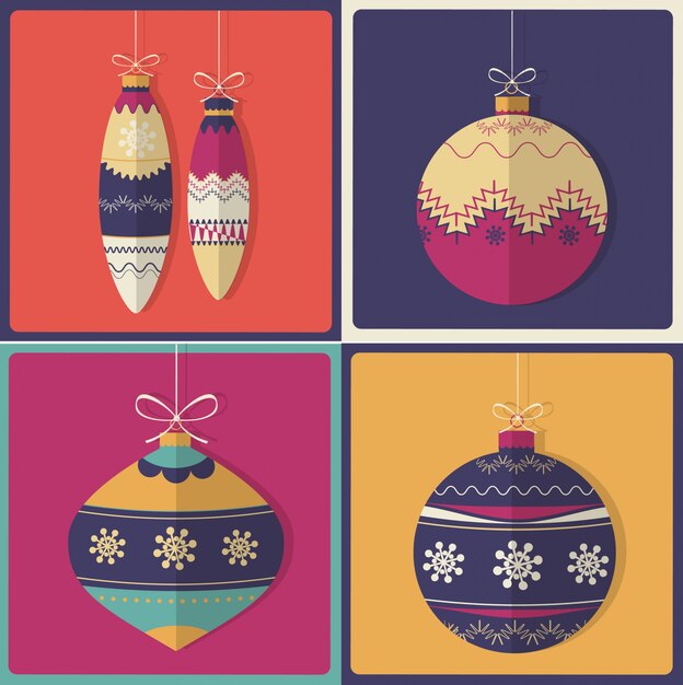 Feliz decoración vintage de Navidad