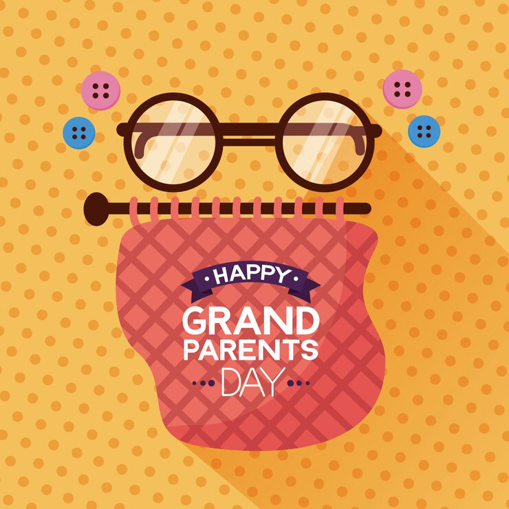 Vector gratuito feliz día de los abuelos diseño plano