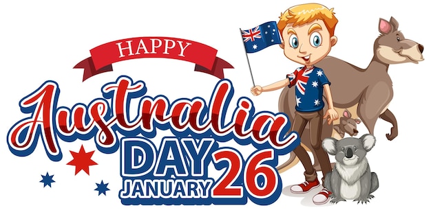 Vector gratuito feliz día de australia banner