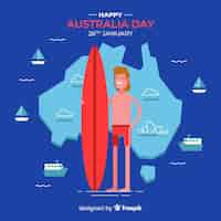 Vector gratuito feliz día de australia