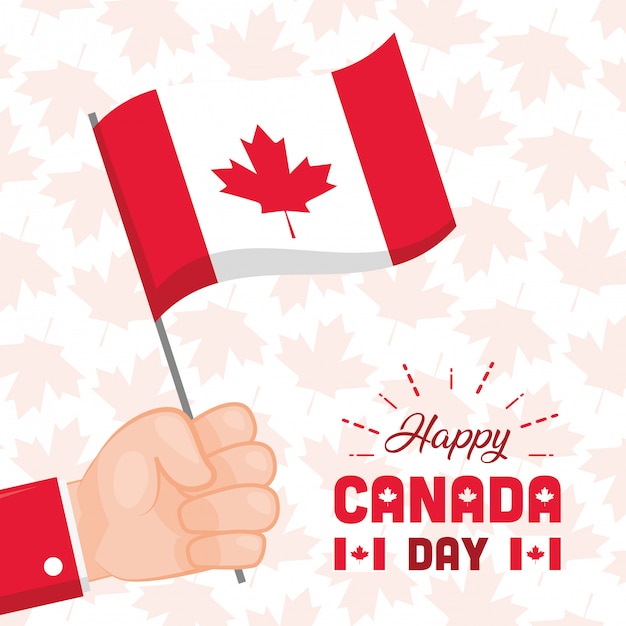 Feliz día de canadá concepto