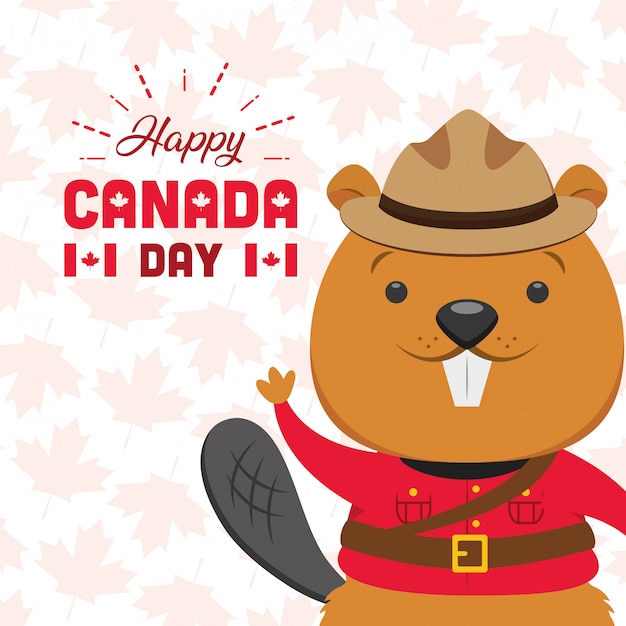 Feliz día de canadá concepto