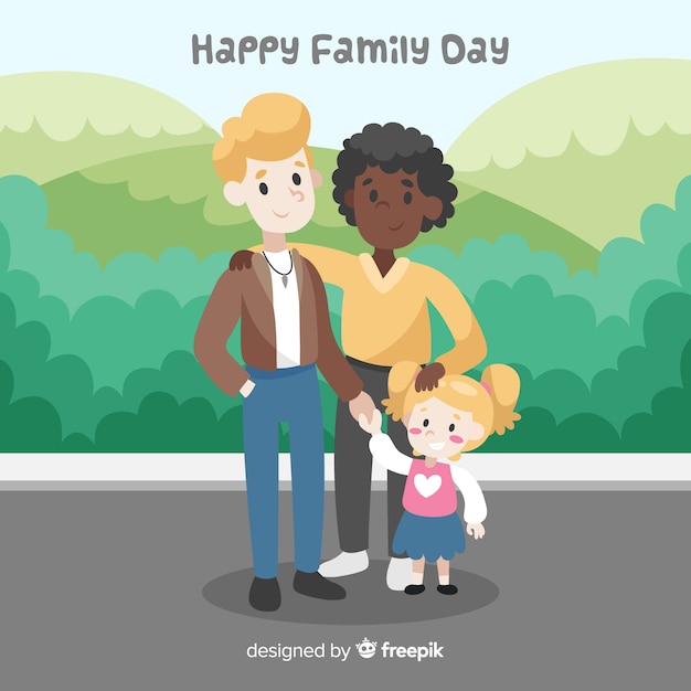 Vector gratuito feliz día de la familia