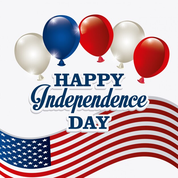 Feliz Día de la Independencia 4 de julio diseño de los EEUU