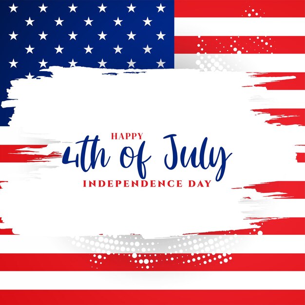Feliz día de la independencia 4 de julio fondo americano