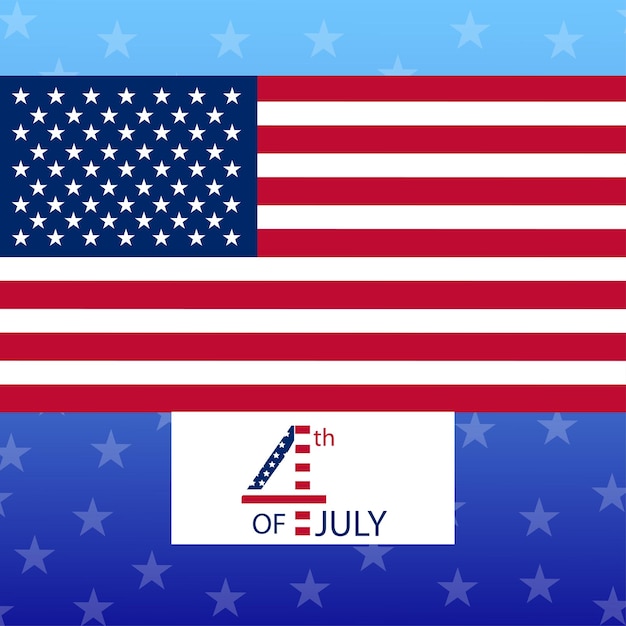 Vector gratuito feliz día de la independencia de ee. uu. fondo azul rojo blanco banner de diseño de redes sociales vector libre
