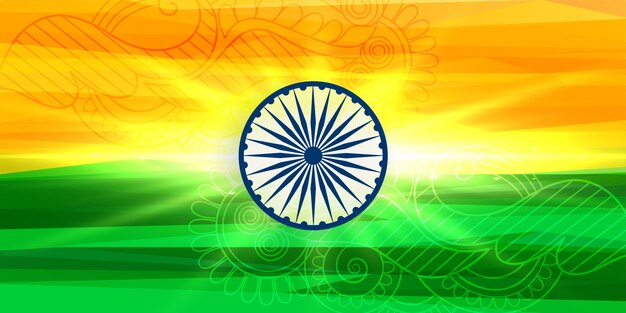 Feliz día de la independencia fondo indio