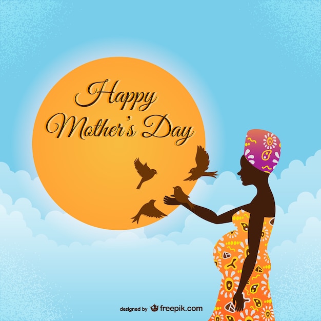 Feliz día de la madre estilo africano