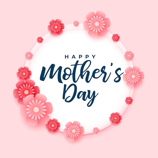 Feliz día de la madre flores hermosas decoratiove diseño de tarjeta