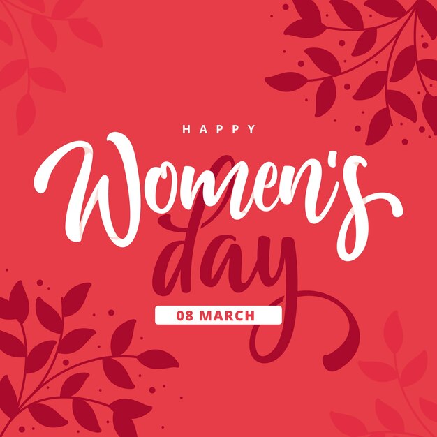 Feliz día de la mujer en diseño plano
