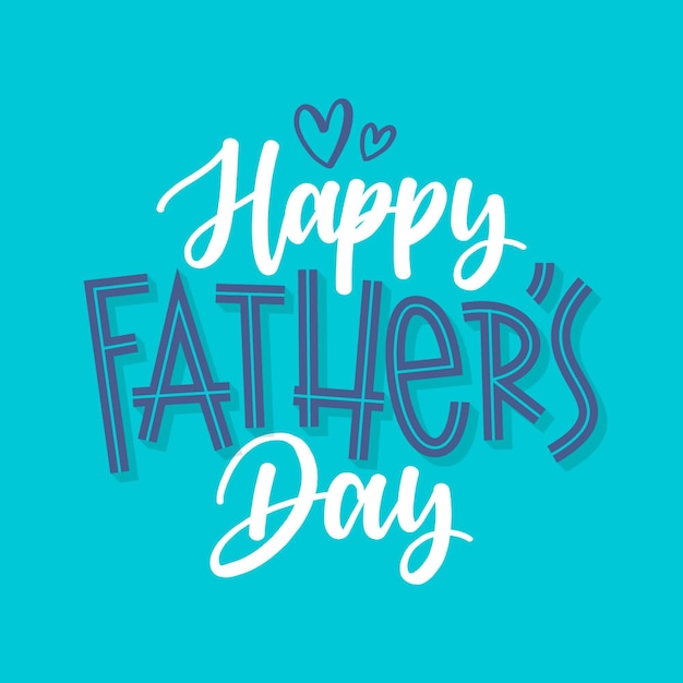 Feliz día del padre con corazones