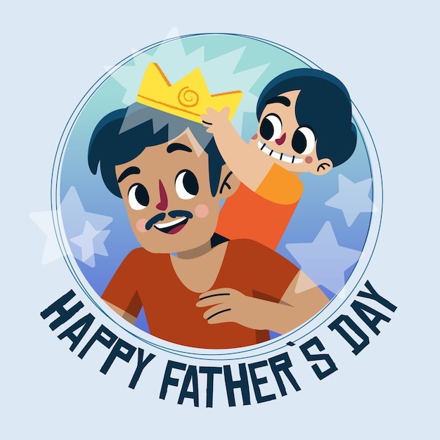 Vector gratuito feliz día del padre ilustración