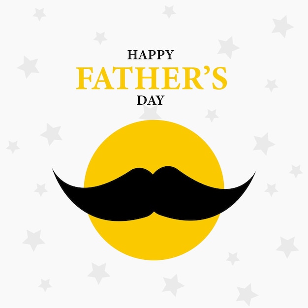 Vector gratuito feliz día del padre saludos blanco amarillo negro fondo diseño de redes sociales banner vector libre