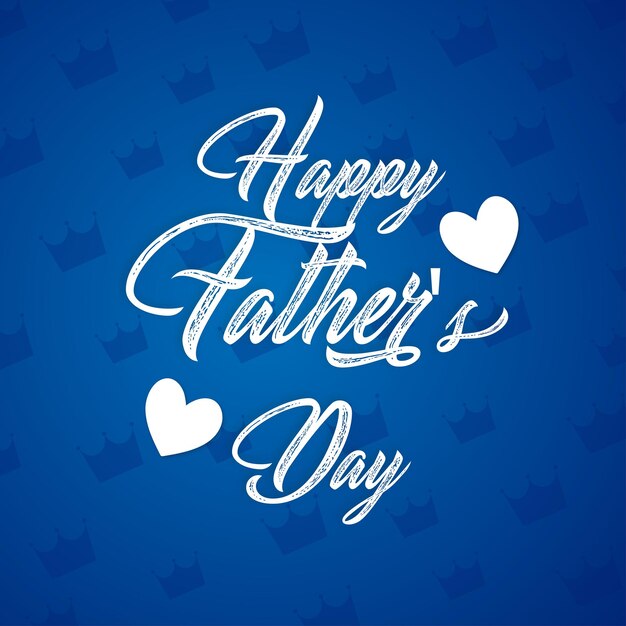 Feliz Día del Padre Saludos Fondo Azul Blanco Diseño de Redes Sociales Banner Vector Gratis