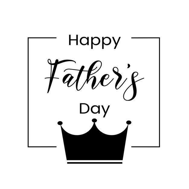Feliz día del padre Saludos Fondo blanco negro Banner de diseño de redes sociales Vector libre
