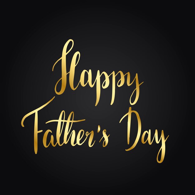 Feliz día de padre tipografía estilo vector