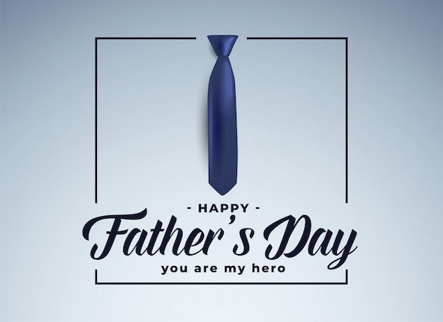 Feliz día de padres saludo con corbata realista.