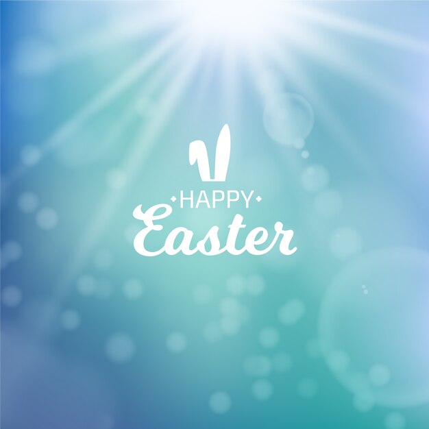 Feliz día de Pascua estilo borroso