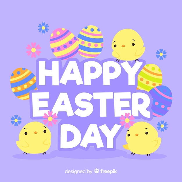 Vector gratuito feliz día de pascua