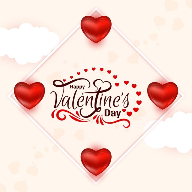 Feliz día de San Valentín 14 de febrero celebración fondo de amor romántico