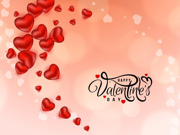 Feliz día de San Valentín celebración saludo amor fondo diseño vector