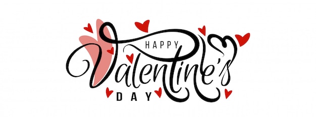 Vector gratuito feliz día de san valentín elegante plantilla de banner de amor