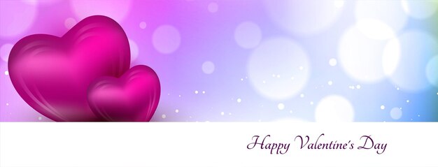 Feliz día de San Valentín encantador hermoso saludo vector de diseño de banner