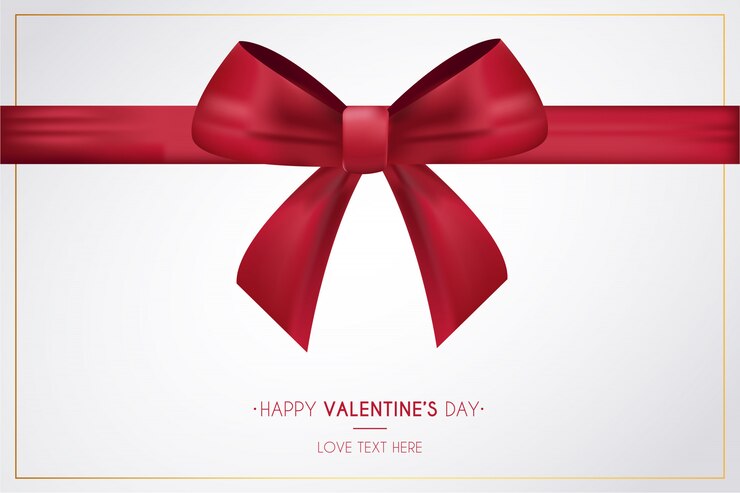Vector gratuito feliz día de san valentín con fondo de cinta