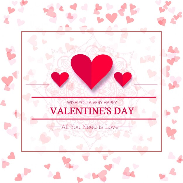 Feliz día de San Valentín ilustración de fondo de venta creativa