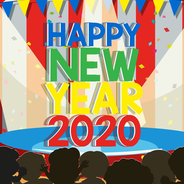 Feliz diseño de año nuevo