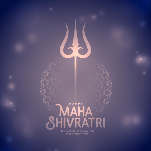Feliz diseño de saludo del festival maha shivratri