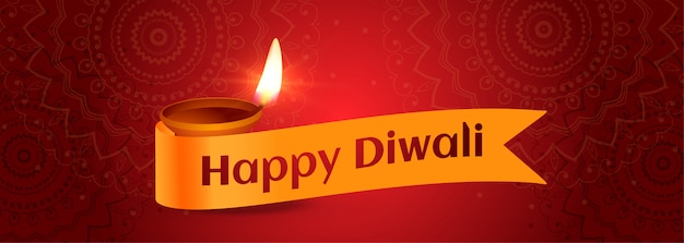 Feliz, diwali, bandera