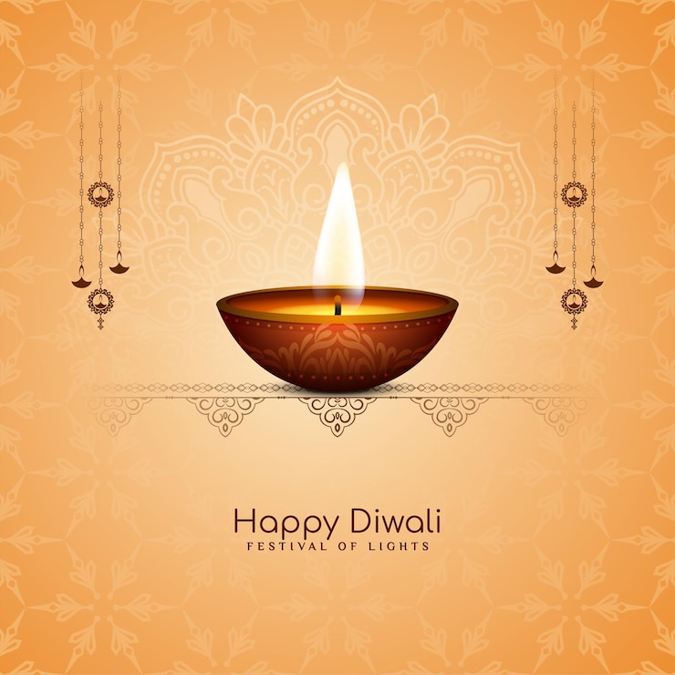 Vector gratuito feliz diwali diseño de fondo tradicional del festival indio
