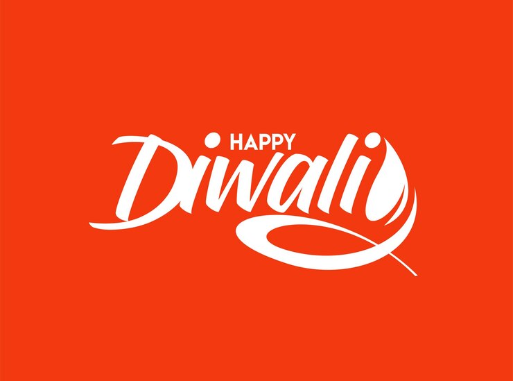 Vector gratuito feliz diwali diseño de texto resumen ilustración vectorial