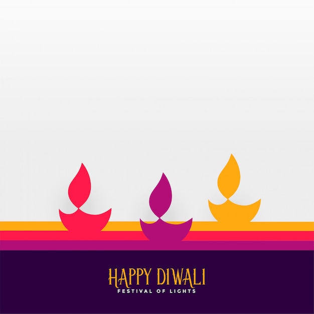 Feliz diwali hindú festival diya fondo