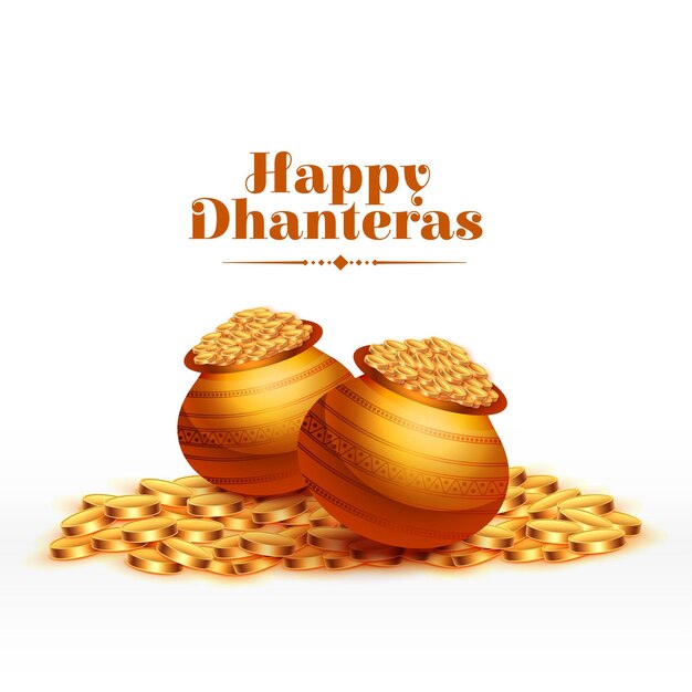feliz festival cultural dhanteras fondo adoración diosa laxmi y ganpati vector