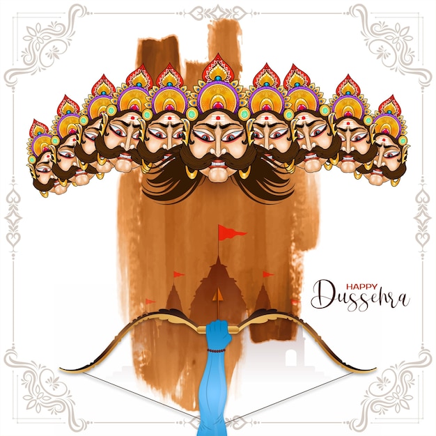 Vector gratuito feliz festival cultural dussehra vector de diseño de fondo tradicional