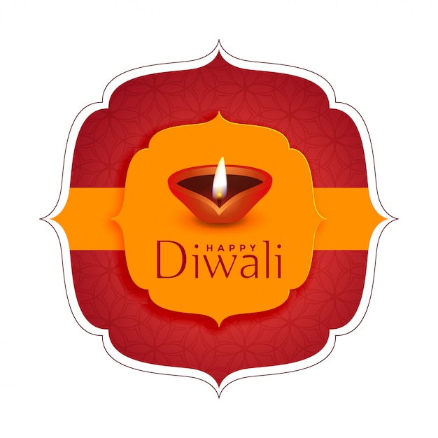 Feliz festival de diwali desea ilustración de tarjeta