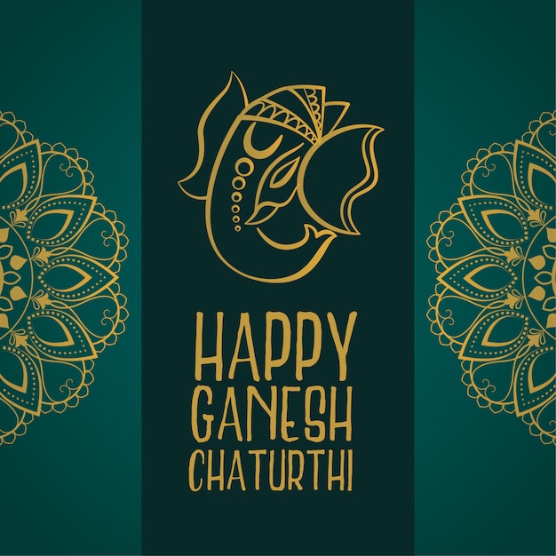 Feliz festival de ganesh chaturthi desea tarjeta