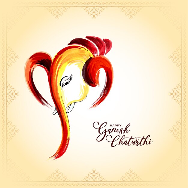Feliz festival Ganesh Chaturthi elegante fondo de tarjeta de felicitación