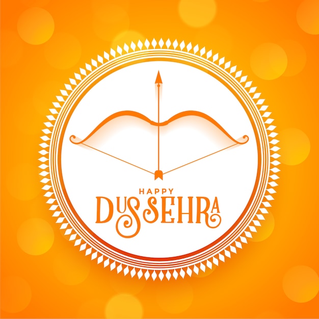 Vector gratuito feliz festival hindú dussehra desea diseño de tarjeta de felicitación