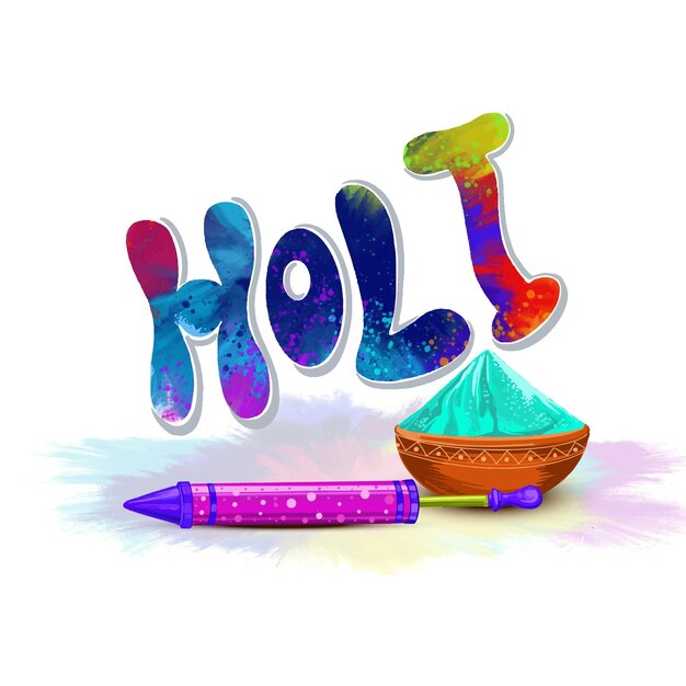 Feliz festival de Holi de la India celebración de felicitaciones tarjeta de fondo
