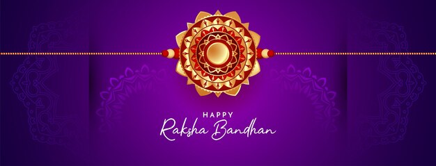 Feliz festival indio Raksha Bandhan saludando con estilo banner