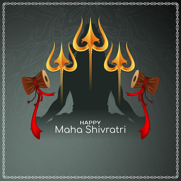 Feliz festival maha shivratri elegante fondo decorativo