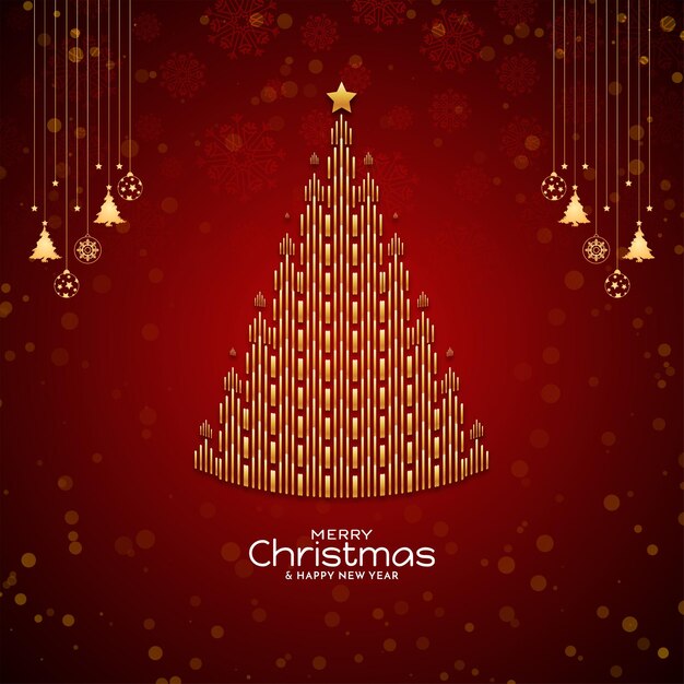 Feliz festival de Navidad decorativo vector de fondo elegante.