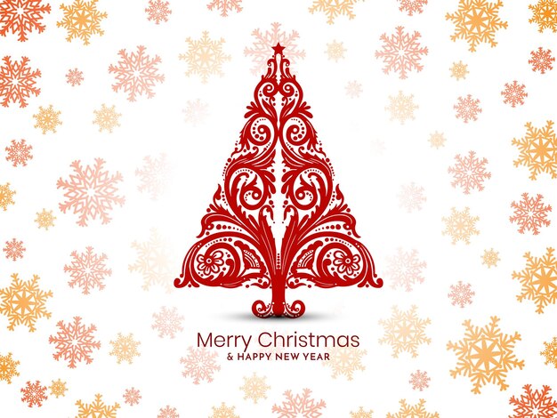 Feliz festival de Navidad decorativo vector de fondo elegante