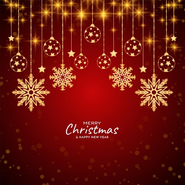 Feliz festival de Navidad con estilo de color rojo vector de diseño de fondo