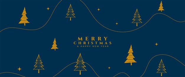 feliz festival de navidad papel pintado de pared de vacaciones con decoración de árbol de navidad vector